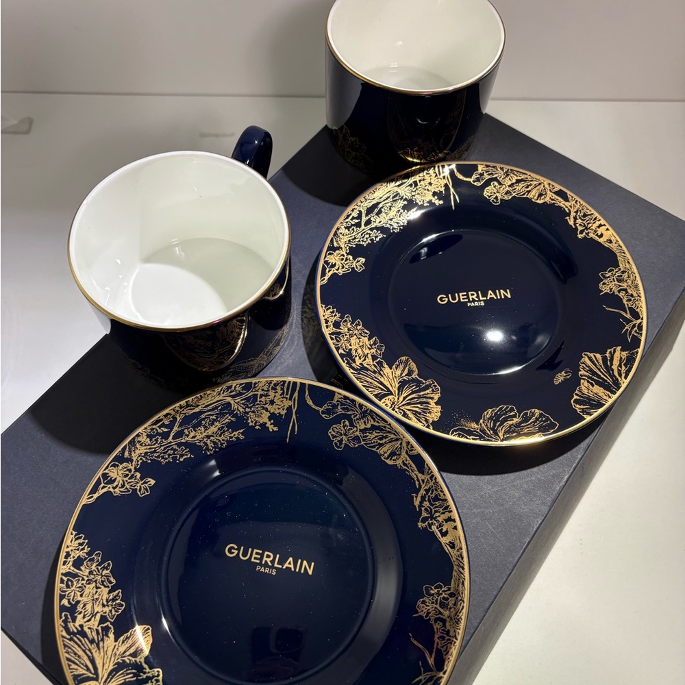 GUERLAIN Gift Porcelain Cups with Saucer Set - Picture 2 of 11